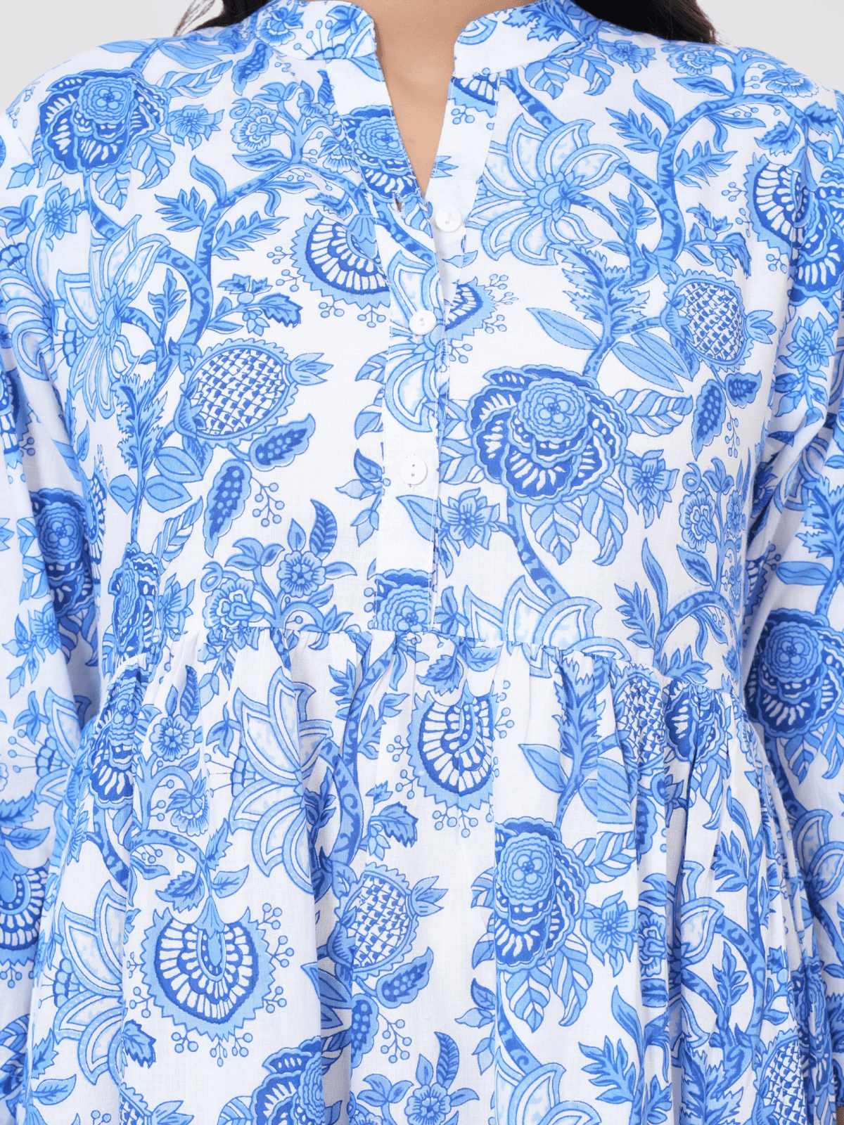 Blue-floral-block-print-maxi-anokhi-dress-4