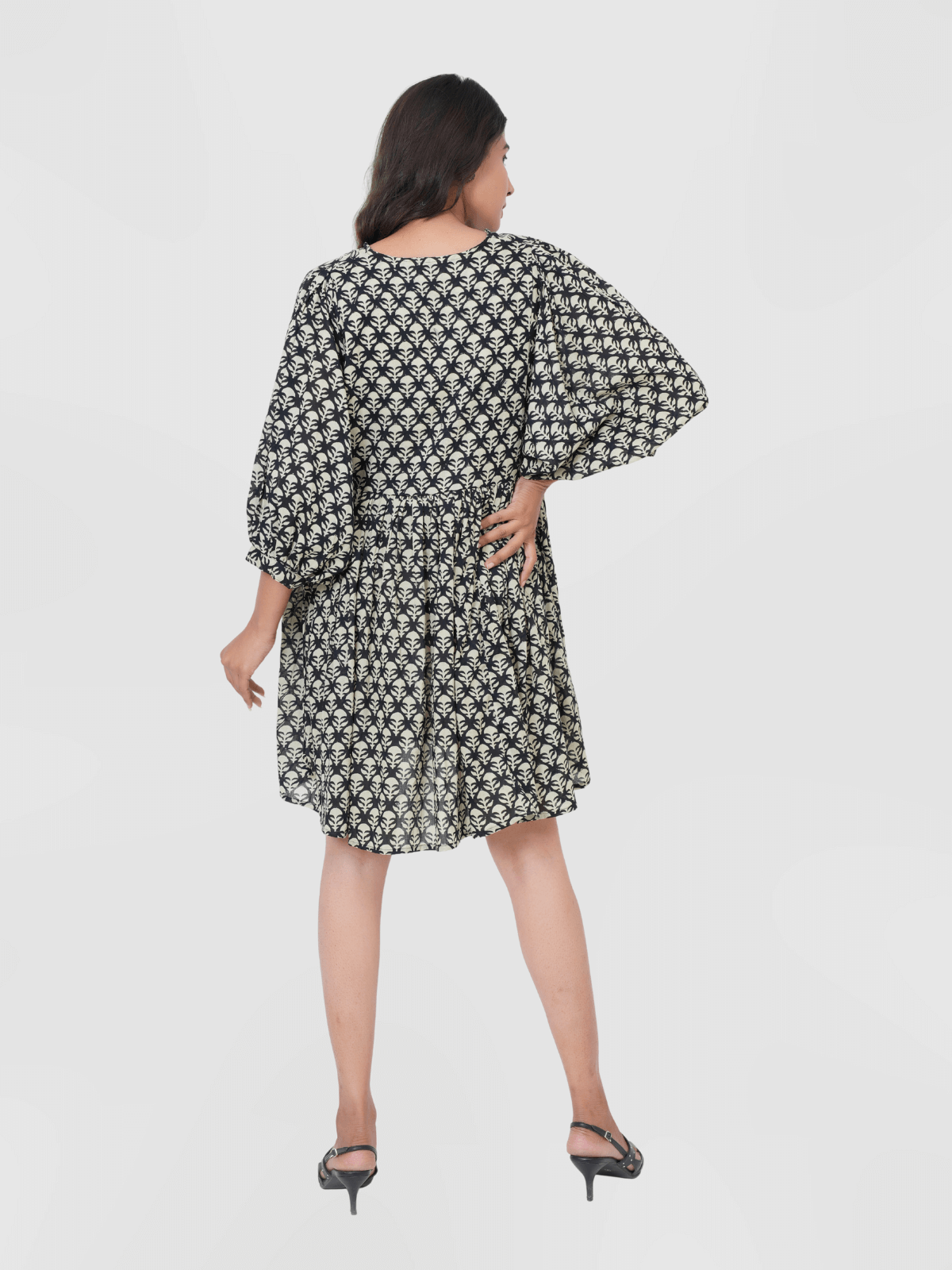 black-hand-block-print-cotton-mini-doi-dress-2