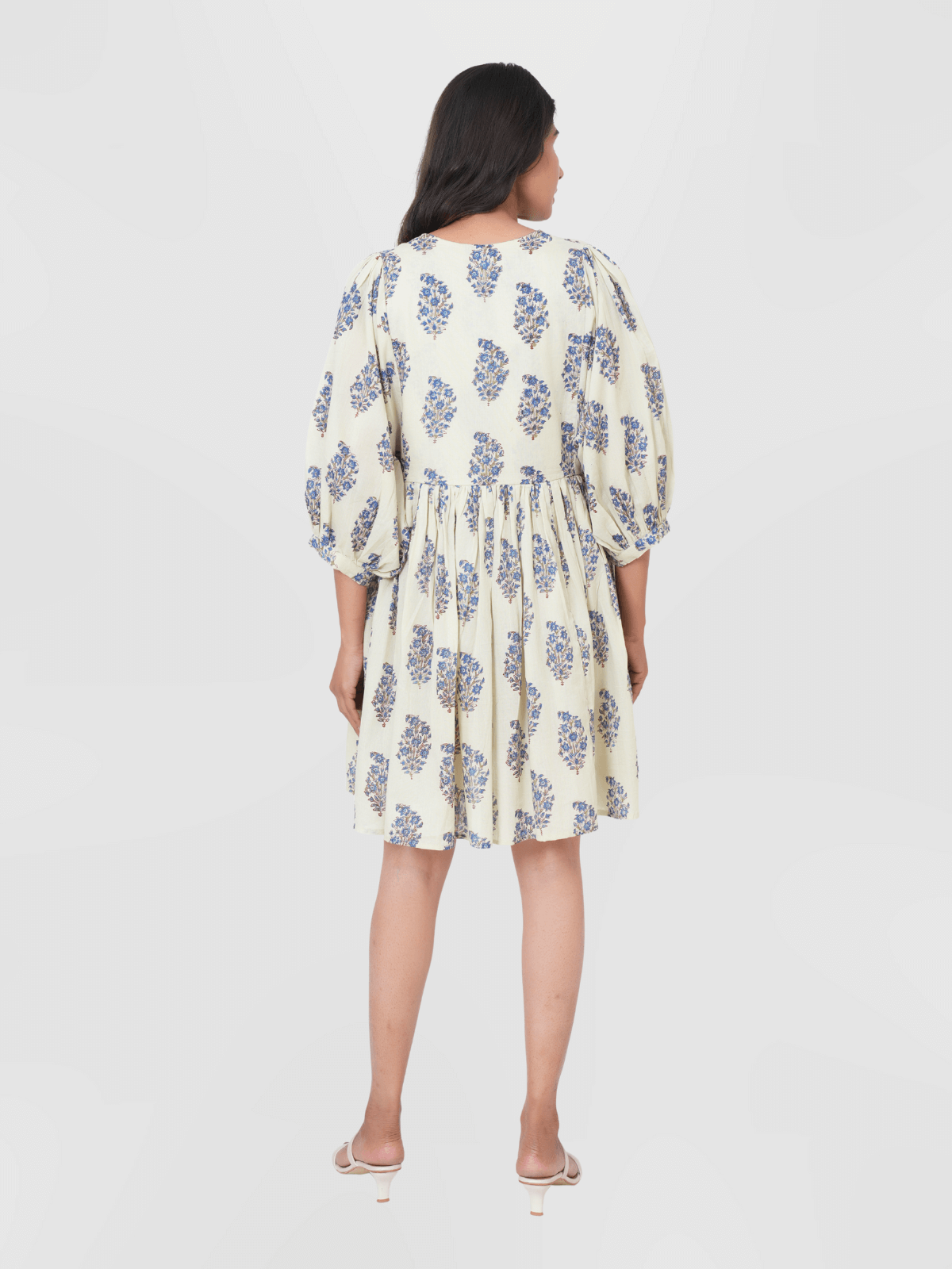 floral-leaf-hand-block-print-cotton-mini-doi-dress-2