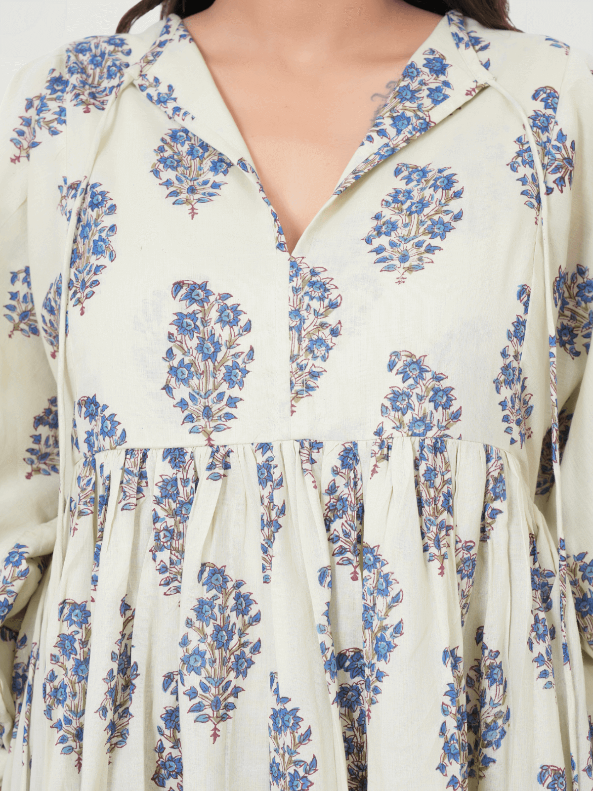 floral-leaf-hand-block-print-cotton-mini-doi-dress-3