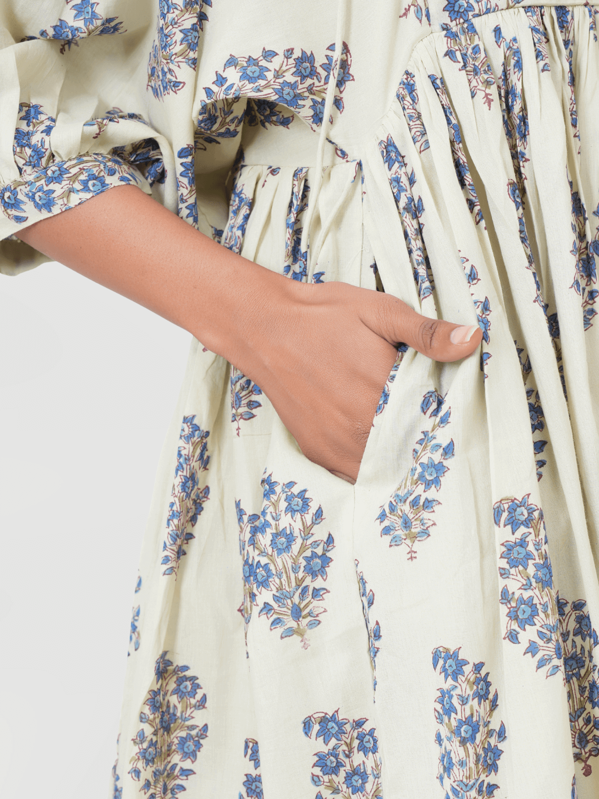 floral-leaf-hand-block-print-cotton-mini-doi-dress-4