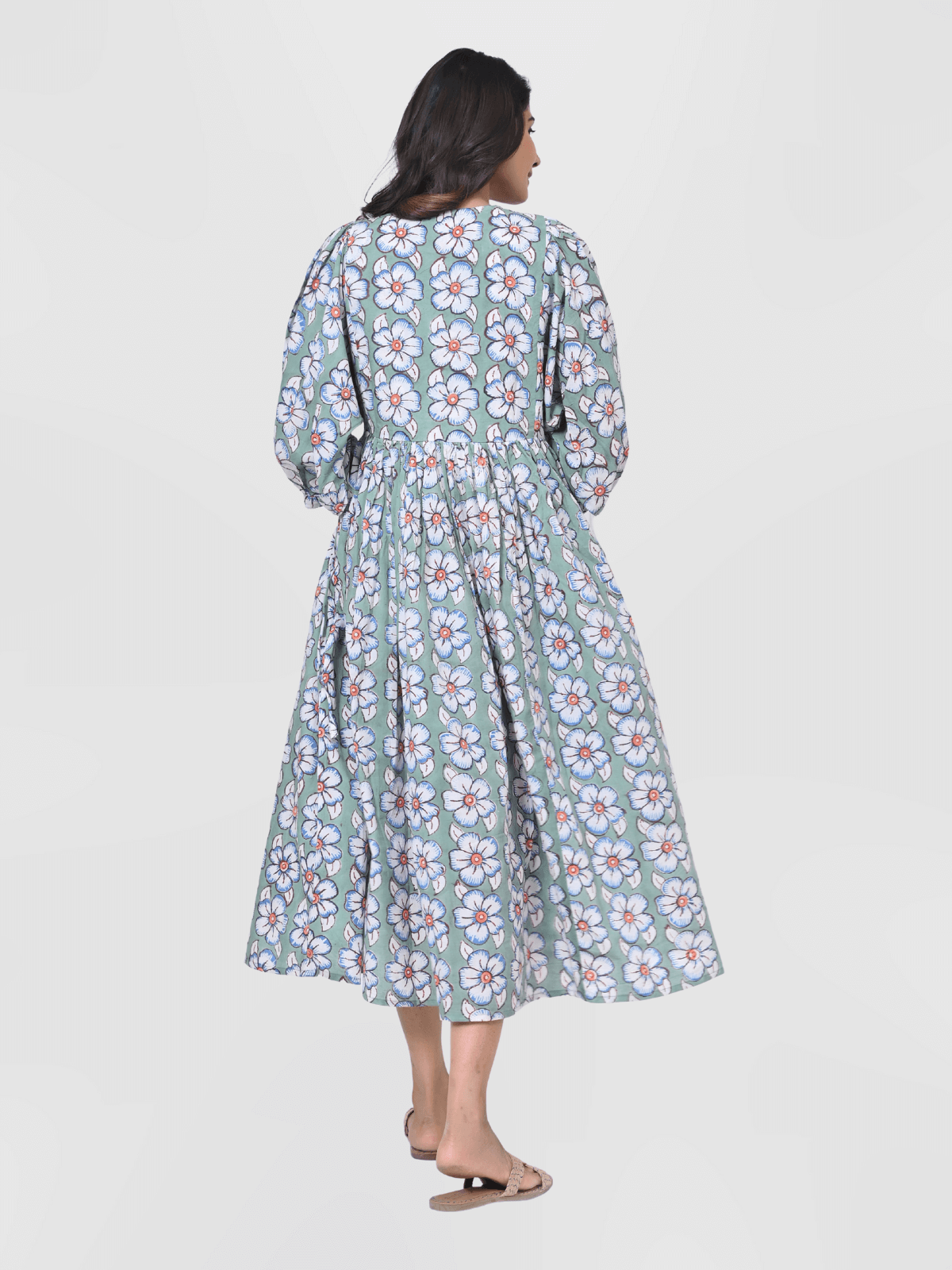 floral-leaf-printed-cotton-maxi-doi-dress-2