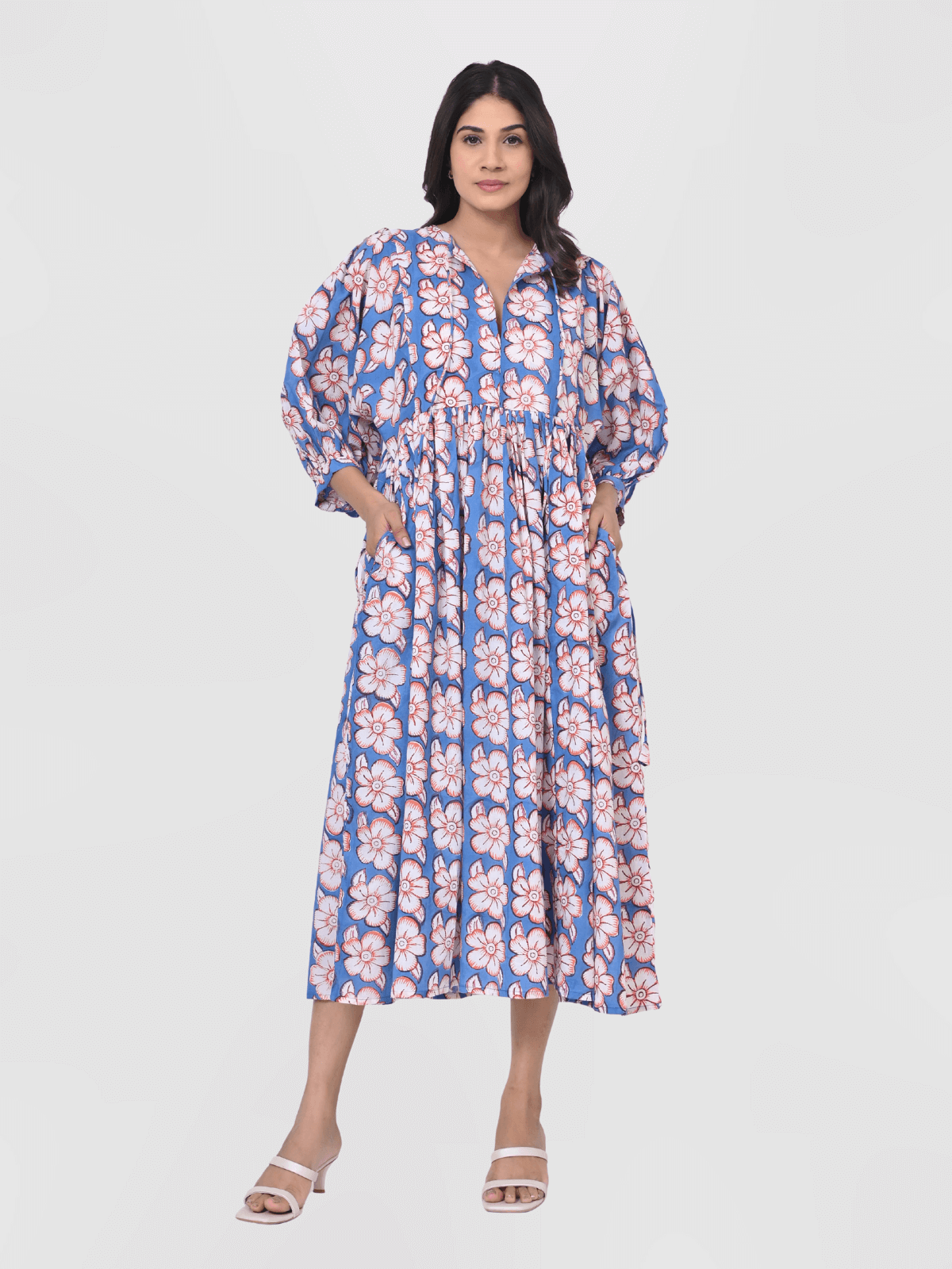 flower-leaf-printed-cotton-maxi-doi-dress-1