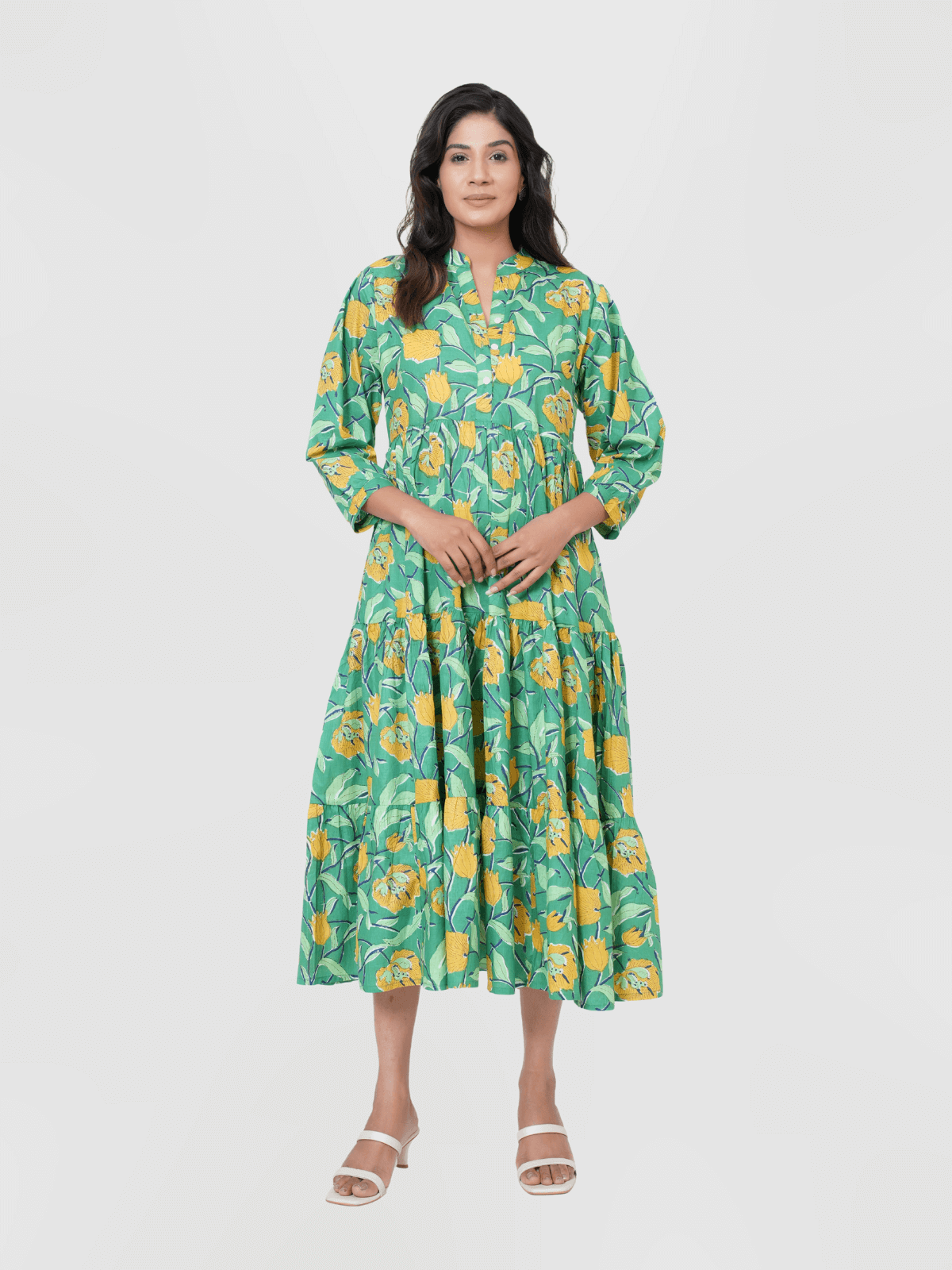 green-floral-block-print-maxi-anokhi-dress-1