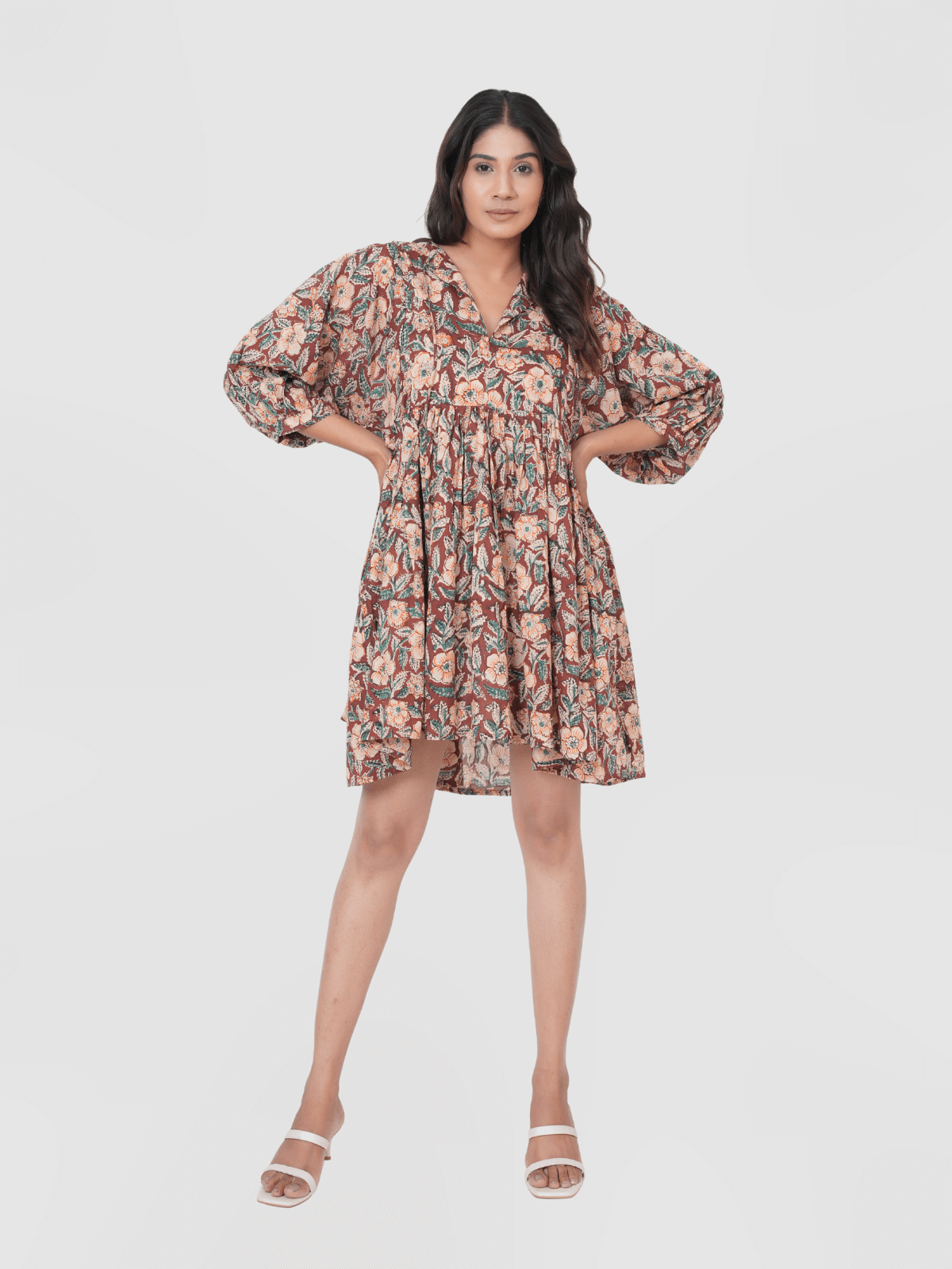 kalamkari-hand-block-print-cotton-mini-doi-dress-1