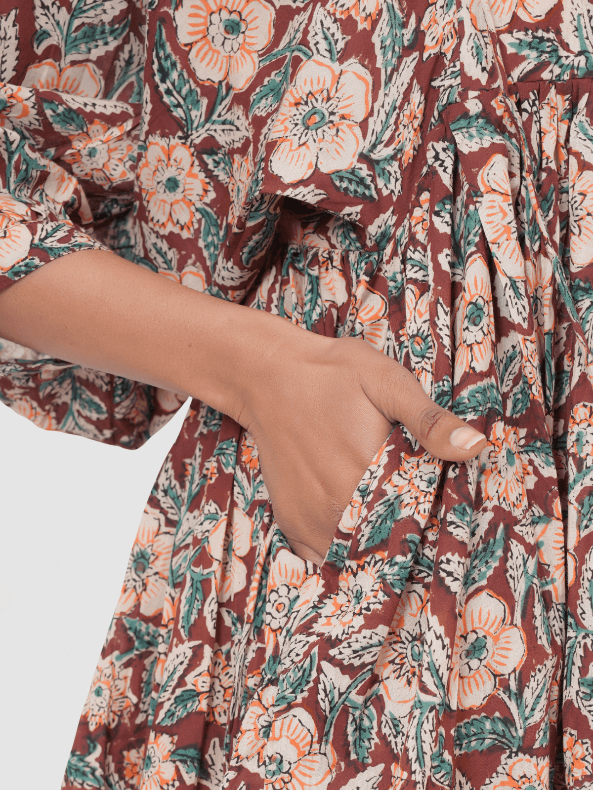 kalamkari-hand-block-print-cotton-mini-doi-dress-4