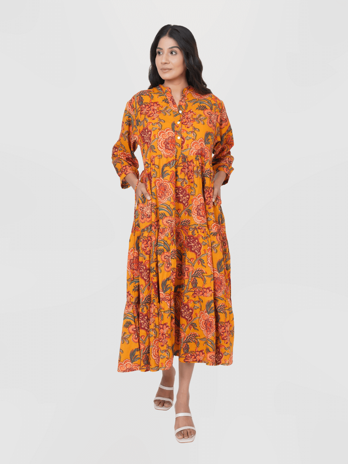 mustard-floral-block-print-maxi-anokhi-dress-1