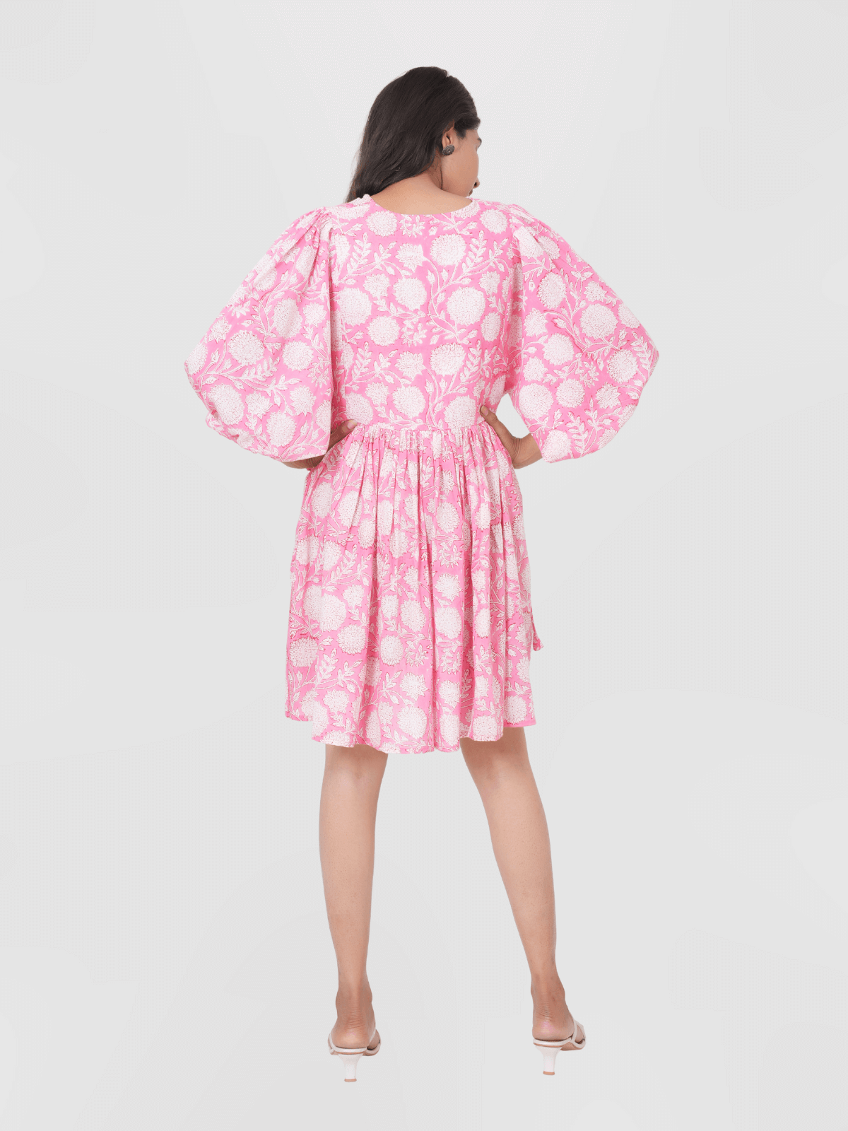 pink-floral-hand-block-print-cotton-mini-doi-dress-2