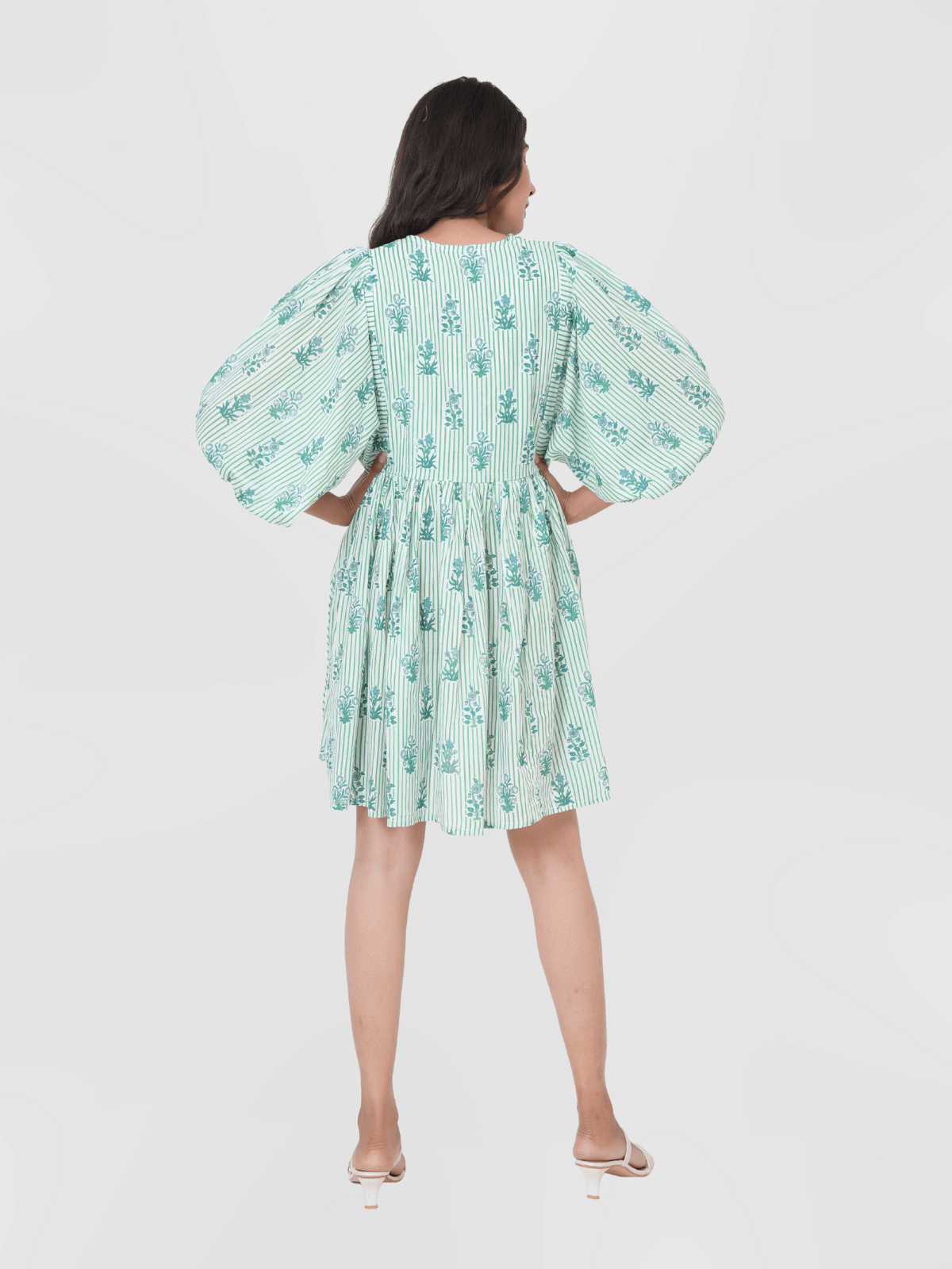 white-green-stripe-hand-block-print-cotton-mini-doi-dress-2