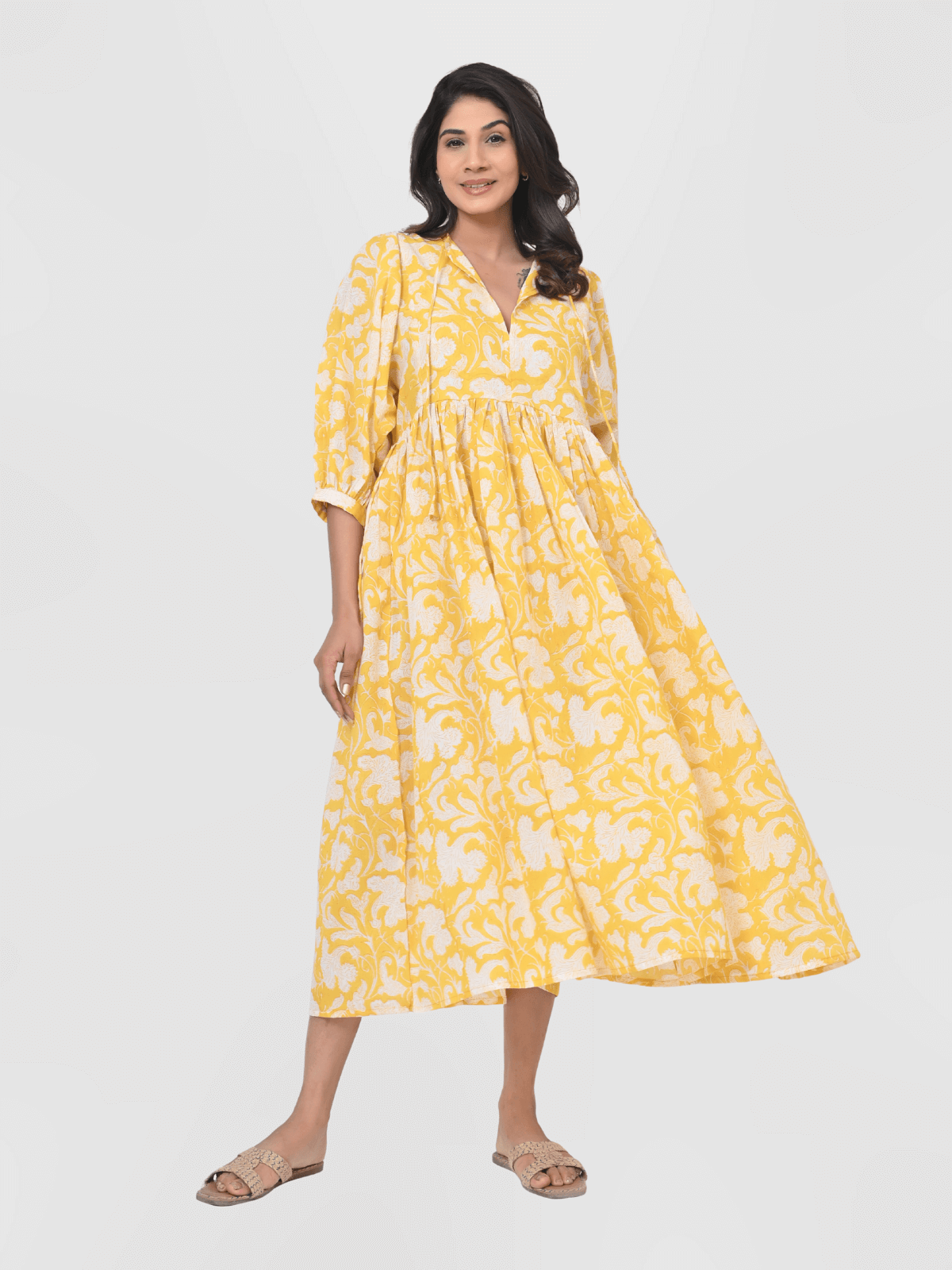 yellow-floral-print-cotton-maxi-doi-dress-1
