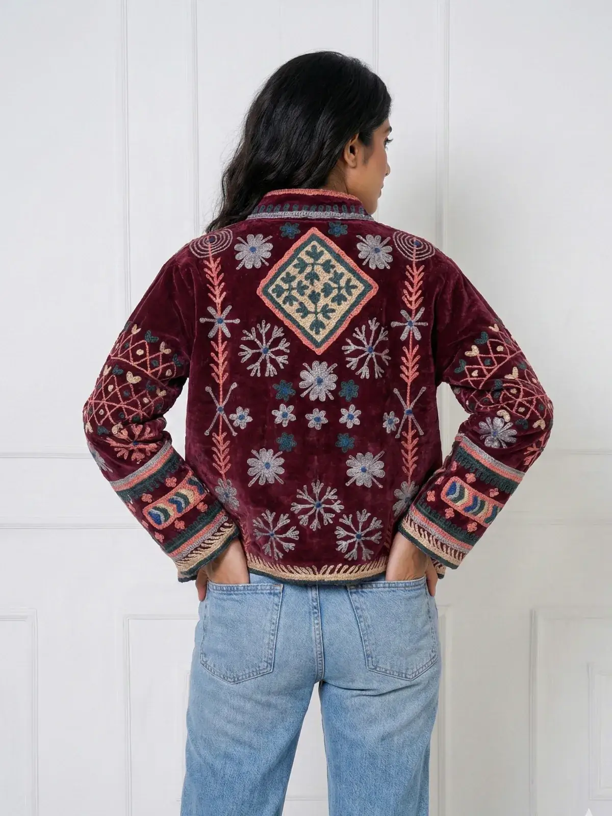 Maroon-Embroidered-Velvet-Jacket-with-Handcrafted-Details-2