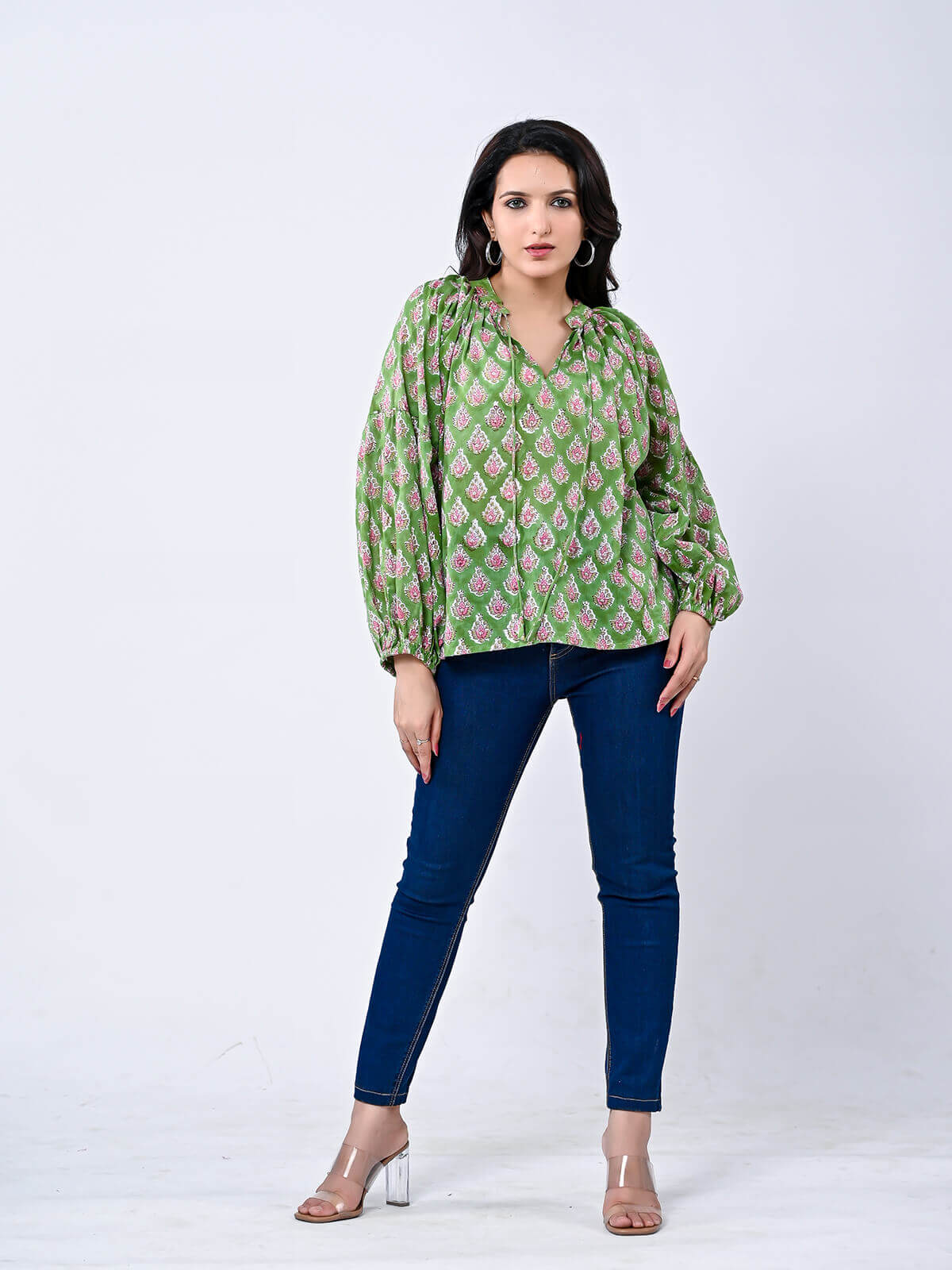 elegant-green-buti-womens-top-1
