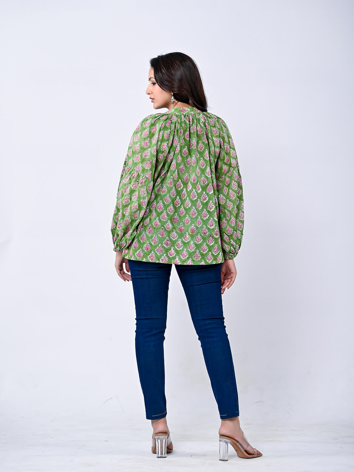 elegant-green-buti-womens-top-2