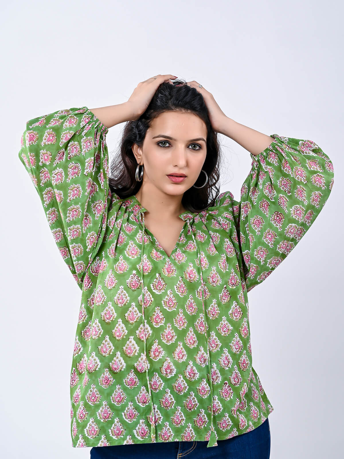 elegant-green-buti-womens-top-3